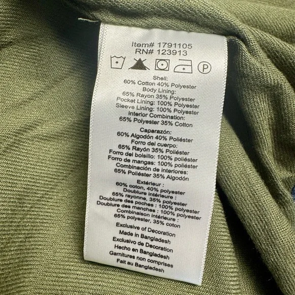 Jachs Girlfriend Ladies’ Olive Large Quilted Chore Jacket - Picture 9 of 16